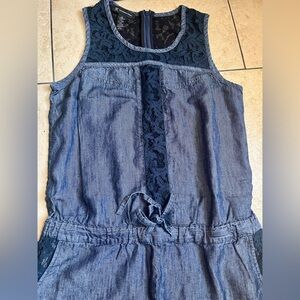 INC denim and lace romper 10